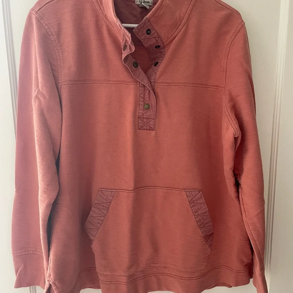 LL Bean quarter button sweatshirt - Picture 1 of 7